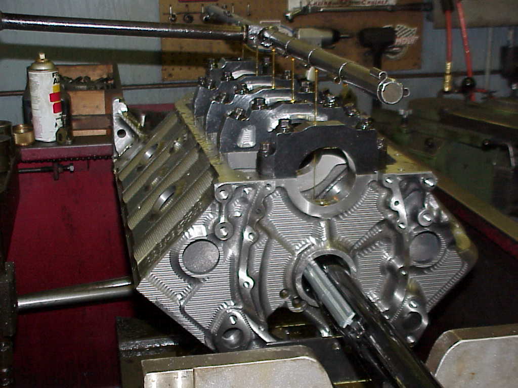 Machine Cam Bores on Blocks